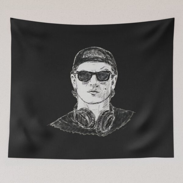 Item preview, Artistic Sketch of a Cool Person with Headphones designed and sold by ANNEINGTON.