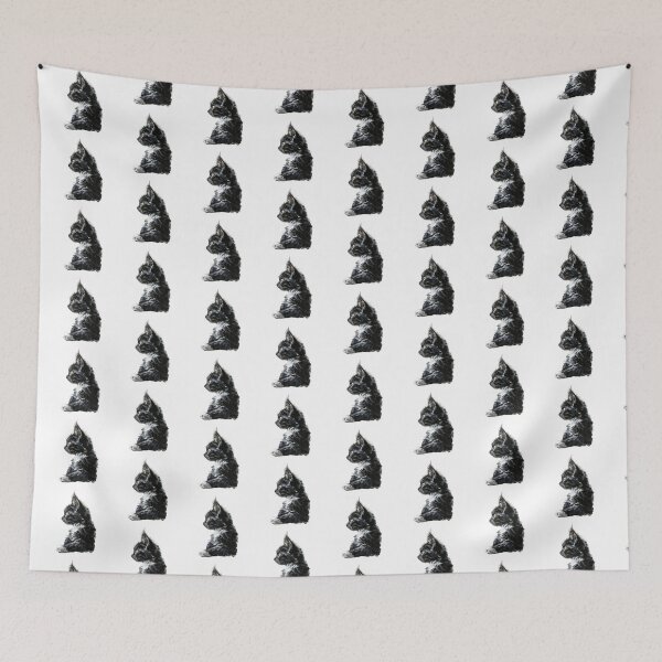 Item preview, Cat | Black & White Cat | Minimal Pet Aesthetic Art designed and sold by Mandayartstudio.