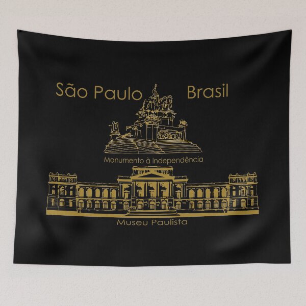 Item preview, Museu Paulista Sao Paulo - Golden Line Art Independence Monument Ipiranga designed and sold by Sampa In Focus.