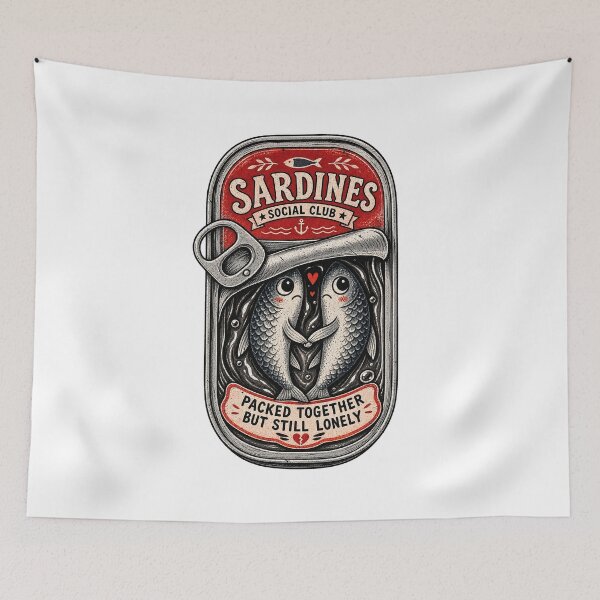 Item preview, Sardines Social Club Still Lonely designed and sold by tollaru.