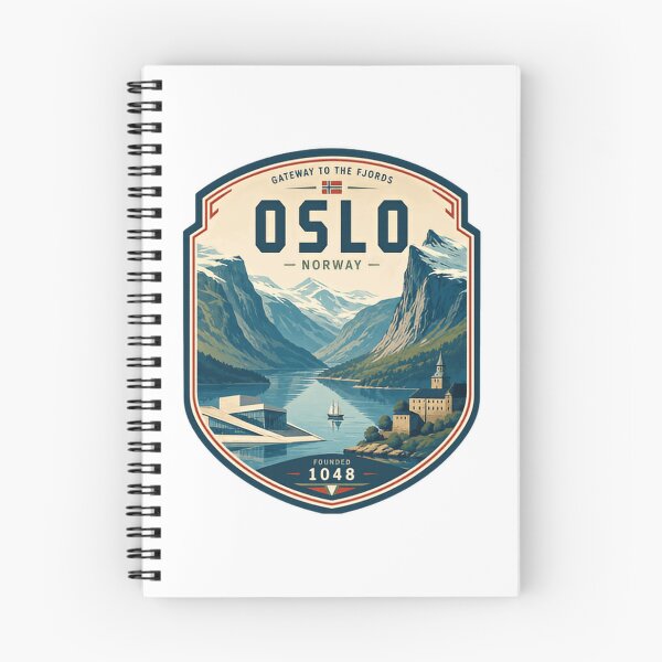 Item preview, Gateway To The Fjords Oslo Norway Founded 1048 Scandinavian Travel Souvenir designed and sold by Star3NowForMe.