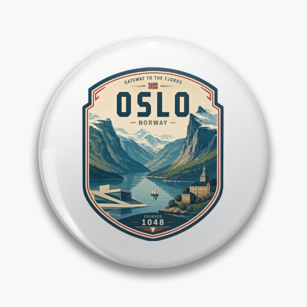 Item preview, Gateway To The Fjords Oslo Norway Founded 1048 Scandinavian Travel Souvenir designed and sold by Star3NowForMe.