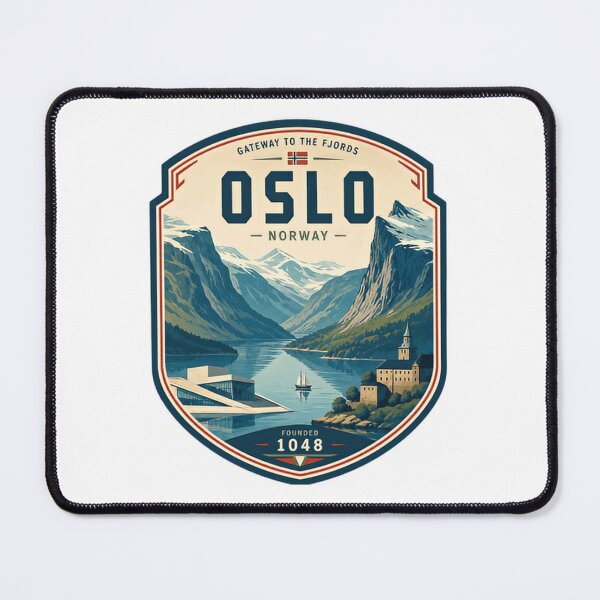 Item preview, Gateway To The Fjords Oslo Norway Founded 1048 Scandinavian Travel Souvenir designed and sold by Star3NowForMe.