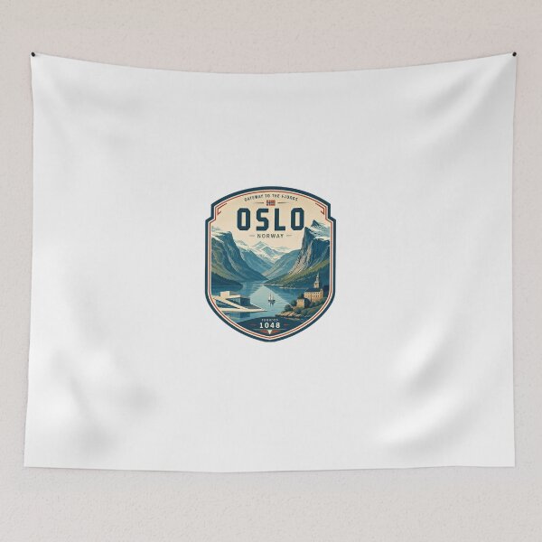 Item preview, Gateway To The Fjords Oslo Norway Founded 1048 Scandinavian Travel Souvenir designed and sold by Star3NowForMe.