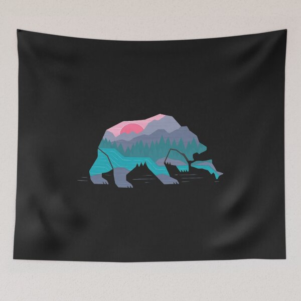 Item preview, Bear Mountain River Landscape Geometric  designed and sold by ANNEINGTON.
