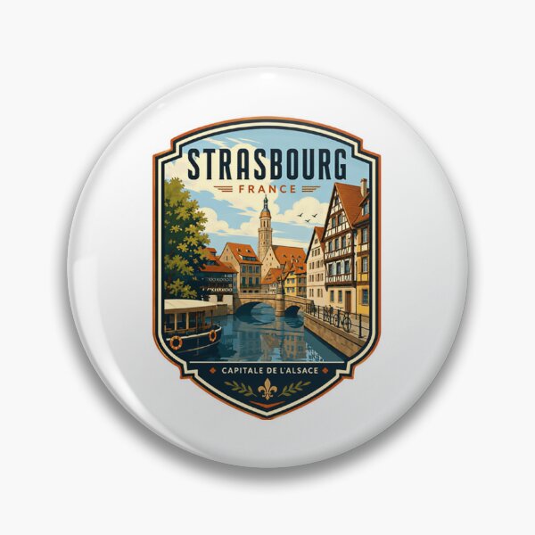 Item preview, Strasbourg France Capitale De L'Alsace European Travel City Souvenir designed and sold by Star3NowForMe.