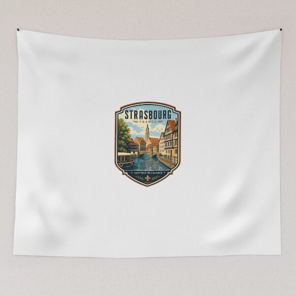 Item preview, Strasbourg France Capitale De L'Alsace European Travel City Souvenir designed and sold by Star3NowForMe.