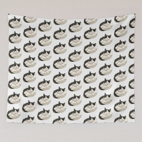 Item preview, Cat | Black & White Cat | Minimal Pet Aesthetic Art designed and sold by Mandayartstudio.