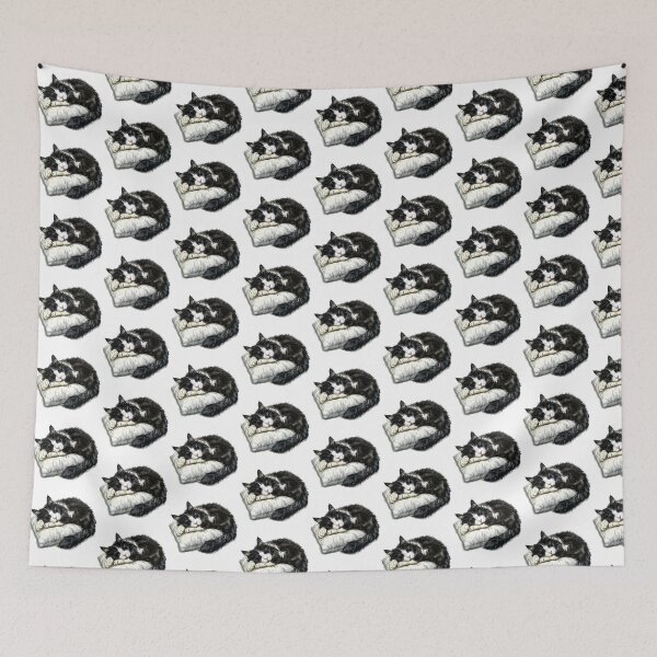 Item preview, Cat | Black & White Cat | Minimal Pet Aesthetic Art designed and sold by Mandayartstudio.