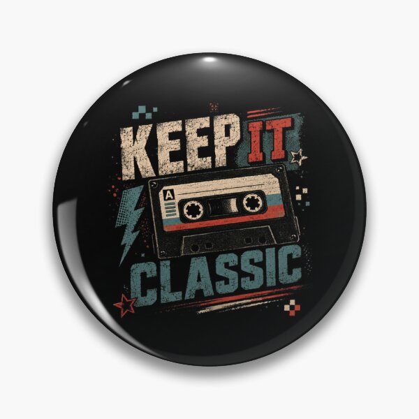 Item preview, Keep It Classic Retro Cassette Tape 80s 90s Vintage Music Nostalgia designed and sold by SkeletonsDanger.