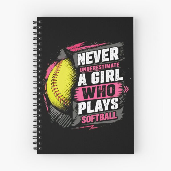 Item preview, Never Underestimate A Girl Who Plays Softball Player Athlete designed and sold by SkeletonsDanger.