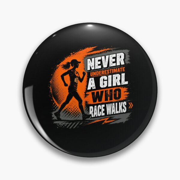 Item preview, Never Underestimate A Girl Who Race Walks Female Athlete Walking Sport designed and sold by SkeletonsDanger.