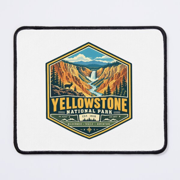 Item preview, Yellowstone National Park Est. 1916 Wilderness Trails Adventure Travel Outdoors Hikers Campers designed and sold by Simsimah26Parks.