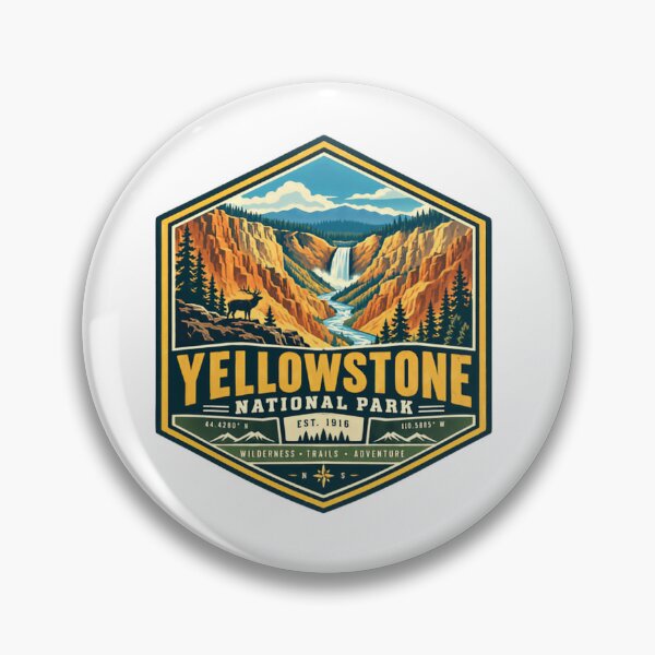 Item preview, Yellowstone National Park Est. 1916 Wilderness Trails Adventure Travel Outdoors Hikers Campers designed and sold by Simsimah26Parks.