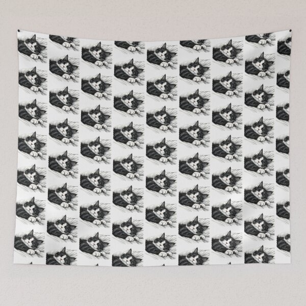 Item preview, Cat | Black & White Cat | Minimal Pet Aesthetic Art designed and sold by Mandayartstudio.