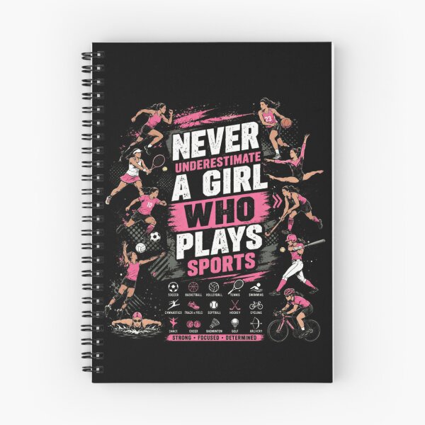 Item preview, Never Underestimate A Girl Who Plays Sports Female Athlete Empowerment designed and sold by SkeletonsDanger.