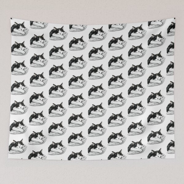 Item preview, Cat | Black & White Cat | Minimal Pet Aesthetic Art designed and sold by Mandayartstudio.