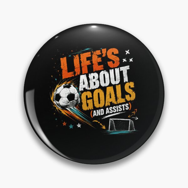 Item preview, Life's About Goals (And Assists) Soccer Player Coach Athlete designed and sold by SkeletonsDanger.