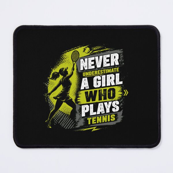 Item preview, Never Underestimate A Girl Who Plays Tennis Woman Player Athlete Sport designed and sold by SkeletonsDanger.