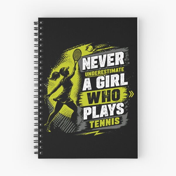 Item preview, Never Underestimate A Girl Who Plays Tennis Woman Player Athlete Sport designed and sold by SkeletonsDanger.