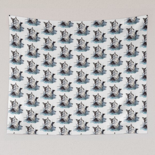 Item preview, Cat | Black & White Cat | Minimal Pet Aesthetic Art designed and sold by Mandayartstudio.