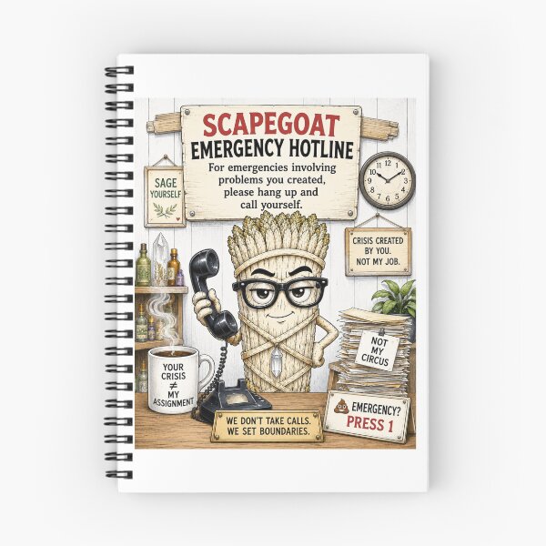 Item preview, Scapegoat Emergency Hotline – Smudgy the Sage Funny Boundary Humor designed and sold by 11-Designs.