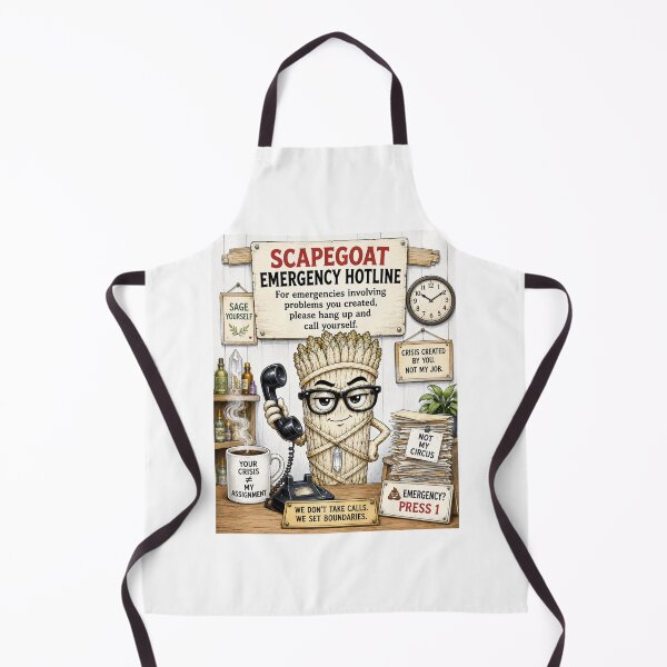 Item preview, Scapegoat Emergency Hotline – Smudgy the Sage Funny Boundary Humor designed and sold by 11-Designs.