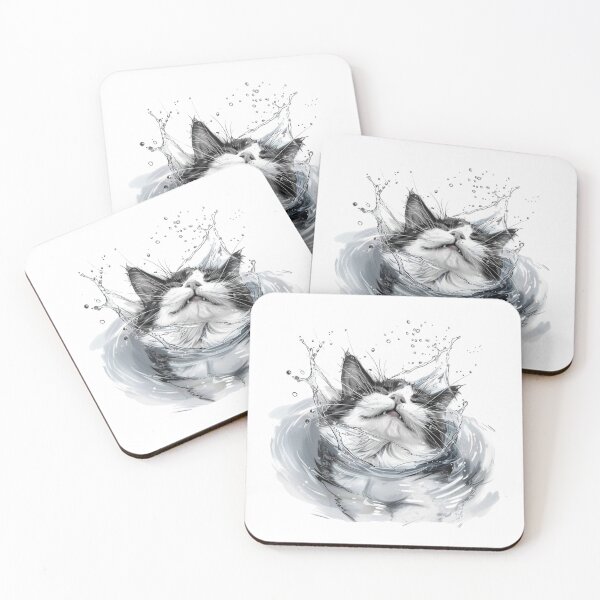 Item preview, Cat | Black & White Cat | Minimal Pet Aesthetic Art designed and sold by Mandayartstudio.