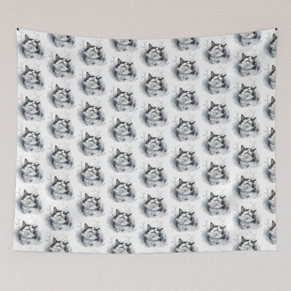 Item preview, Cat | Black & White Cat | Minimal Pet Aesthetic Art designed and sold by Mandayartstudio.