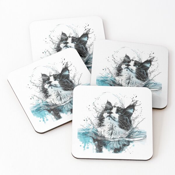 Item preview, Cat | Black & White Cat | Minimal Pet Aesthetic Art designed and sold by Mandayartstudio.