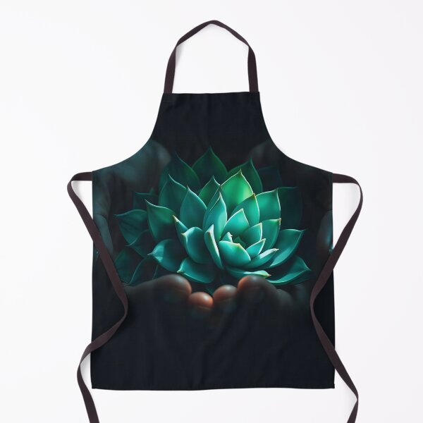 Item preview, Emerald Serenity – Mystical Succulent in Gentle Hands designed and sold by DreamyWallVibes.