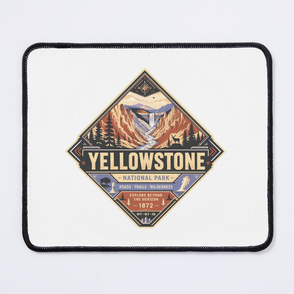 Item preview, Yellowstone National Park Roads Trails Wilderness Explore Beyond The Horizon 1872 Wyoming Montana Idaho Travel Outdoors Adventure designed and sold by Simsimah26Parks.