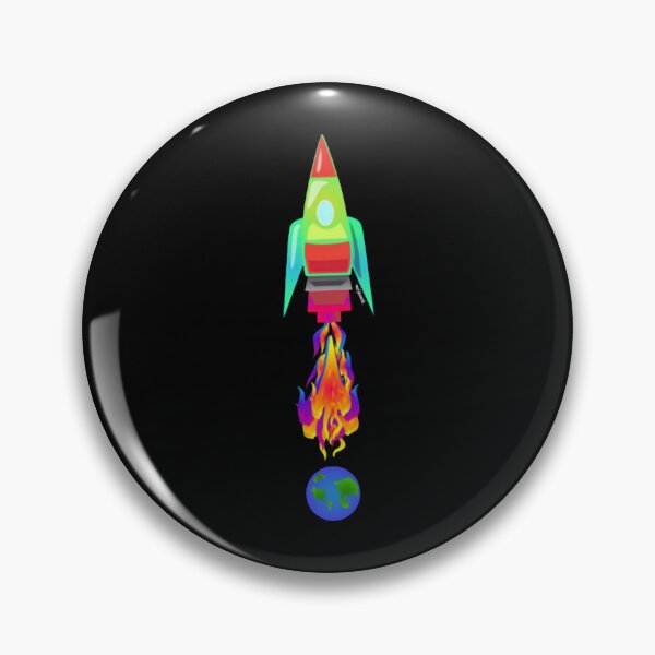 Item preview, Retro Space Rocket Blast Off Earth Vintage Cartoon designed and sold by Oddityorbiit.