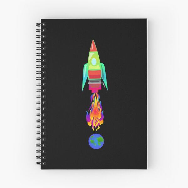 Item preview, Retro Space Rocket Blast Off Earth Vintage Cartoon designed and sold by Oddityorbiit.