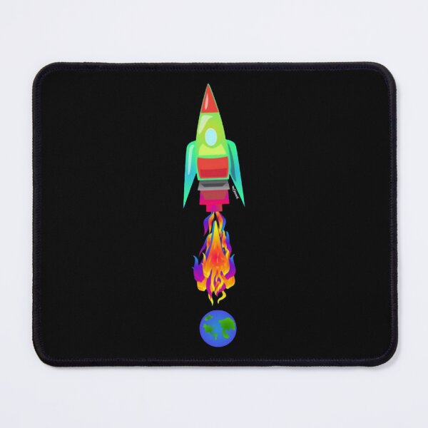 Item preview, Retro Space Rocket Blast Off Earth Vintage Cartoon designed and sold by Oddityorbiit.