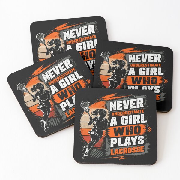 Item preview, Never Underestimate A Girl Who Plays Lacrosse Player Athlete Sport designed and sold by SkeletonsDanger.