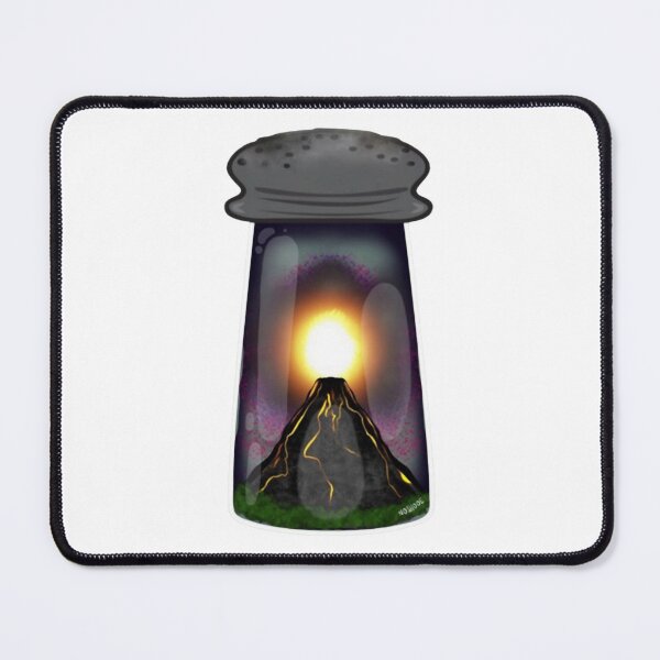 Item preview, Volcano Eruption Inside Salt Shaker Surrealist Graphic designed and sold by Oddityorbiit.