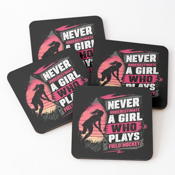 Item preview, Never Underestimate A Girl Who Plays Field Hockey Player Athlete designed and sold by SkeletonsDanger.