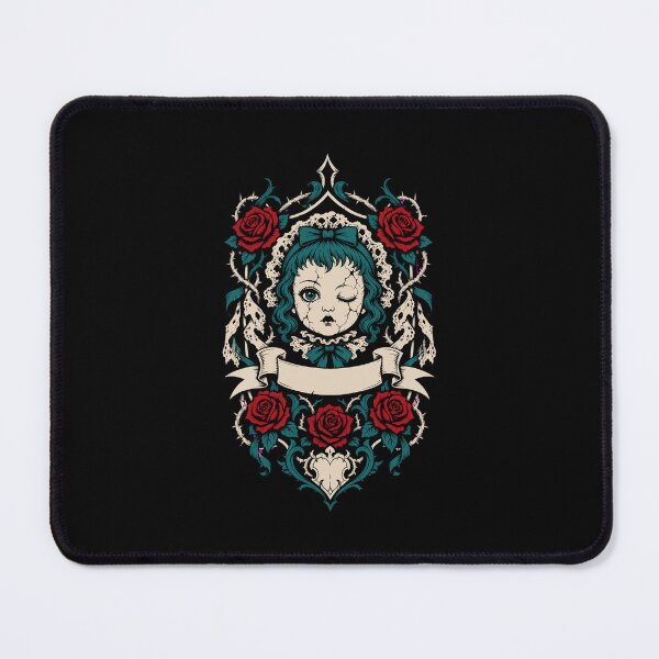 Item preview, Halloween Porcelain Doll Thorn Rose Gothic Horror Crest designed and sold by Uglyandcute.