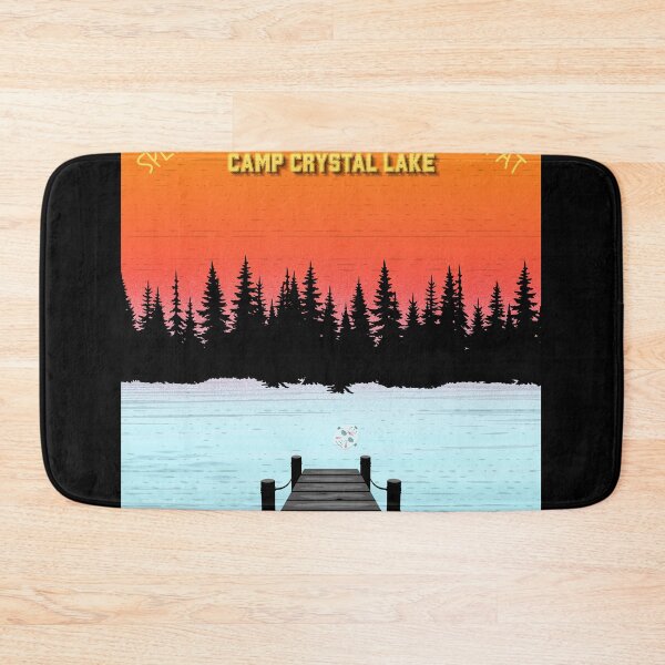 Item preview, Visit Camp Crystal Lake Vintage Summer Poster Horror Parody designed and sold by Mircea786.