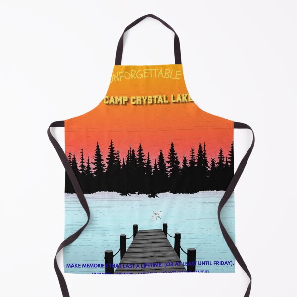 Item preview, Visit Camp Crystal Lake Vintage Summer Poster Horror Parody designed and sold by Mircea786.