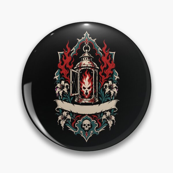 Item preview, Halloween Haunted Lantern Gothic Horror Crest designed and sold by Uglyandcute.