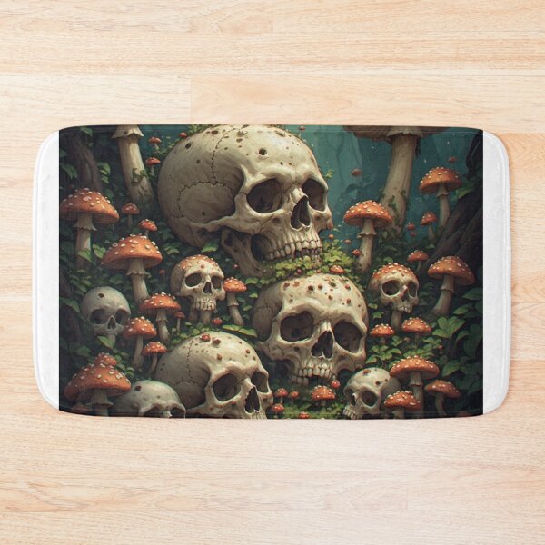 Item preview, Skulls an mushrooms  designed and sold by Kari's shop.