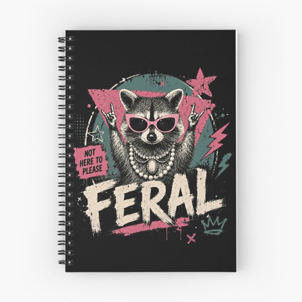 Item preview, Not Here To Please Feral Raccoon Wild Animal Rebellious Attitude designed and sold by RetroMini2026.
