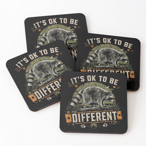 Item preview, It's Ok To Be Different Raccoon Wildlife Unique Individuality designed and sold by RetroMini2026.