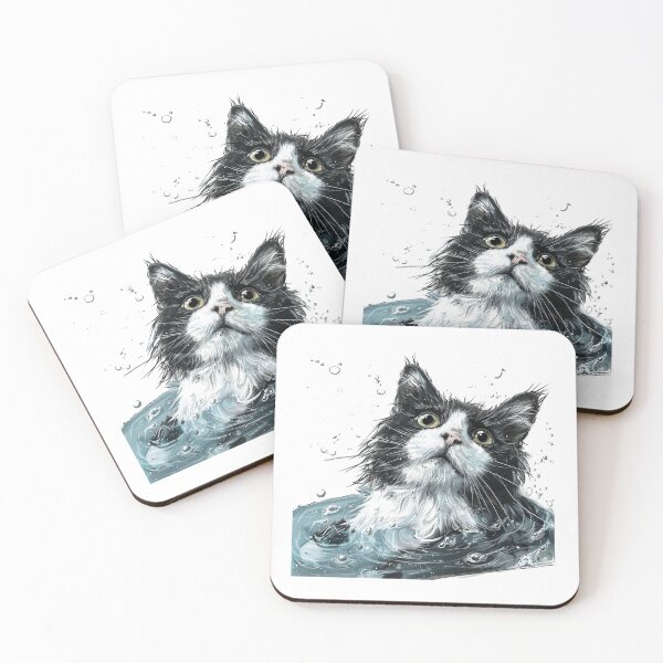Item preview, Cat | Black & White Cat | Minimal Pet Aesthetic Art designed and sold by Mandayartstudio.
