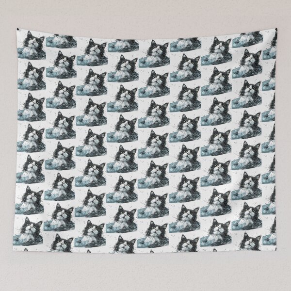 Item preview, Cat | Black & White Cat | Minimal Pet Aesthetic Art designed and sold by Mandayartstudio.