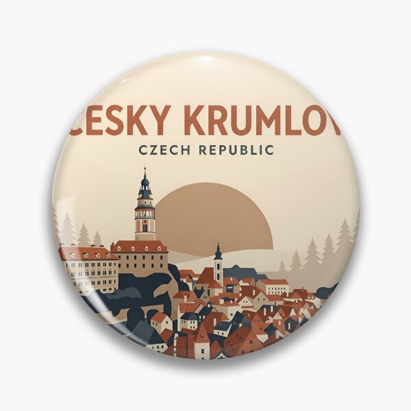 Item preview, Cesky Krumlov Czech Republic Vintage Travel Poster - Castle Art Print designed and sold by DuckOddity.