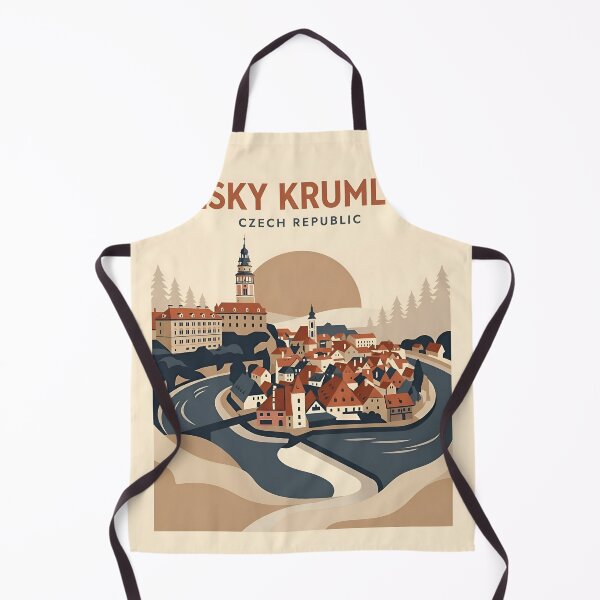 Item preview, Cesky Krumlov Czech Republic Vintage Travel Poster - Castle Art Print designed and sold by DuckOddity.