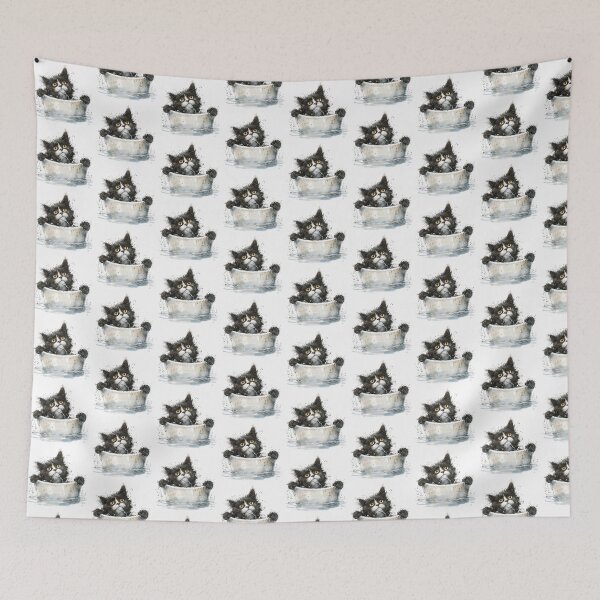 Item preview, Cat | Black & White Cat | Minimal Pet Aesthetic Art designed and sold by Mandayartstudio.